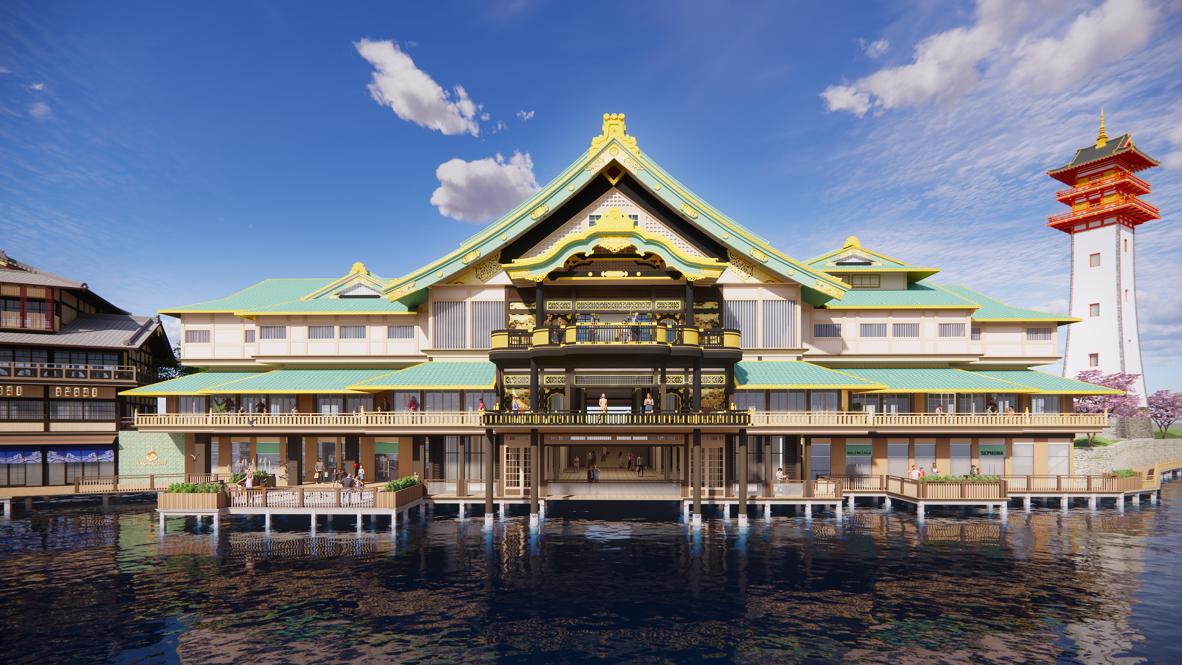 风情水街日式区